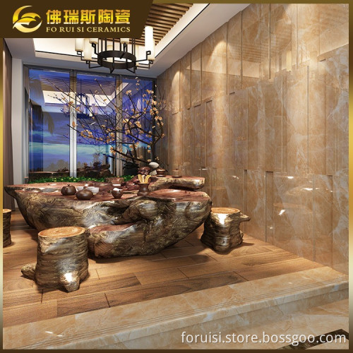 Fo Rui Si Supply Polished Faux Marble Floor Tiles For Sitting Room